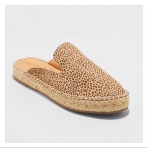 Universal Thread Clara Cheetah Leopard Espadrille Mules Size 6.5